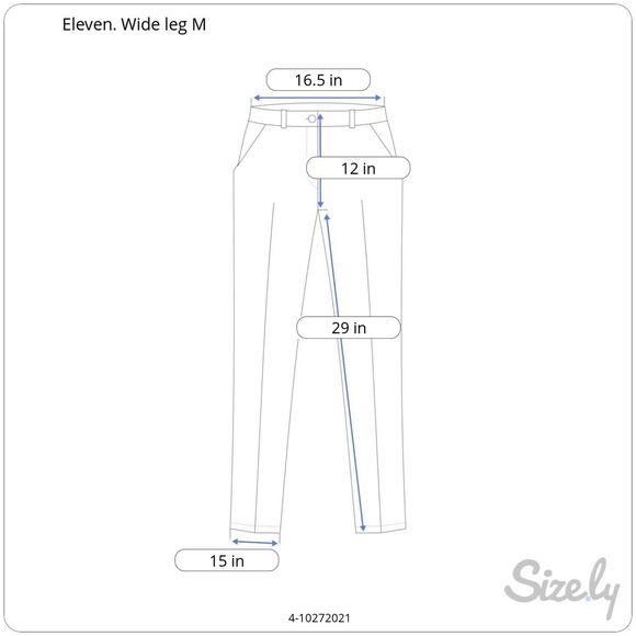 Elevenses Ines Wide Leg High Rise Pants M Blue Paisley Palazzo Flowy Resort - Picture 12 of 12